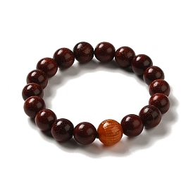 Wood Bead Bracelets, Buddhist Jewelry, Stretch Bracelets