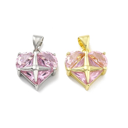 Стойка металлическая латунная микропрофилированная кубическая циркония подвески, сердце прелести, без свинца и без кадмия, долговечный