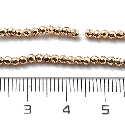 Синтетических немагнитных гематит бисер нитей, круглые, граненые