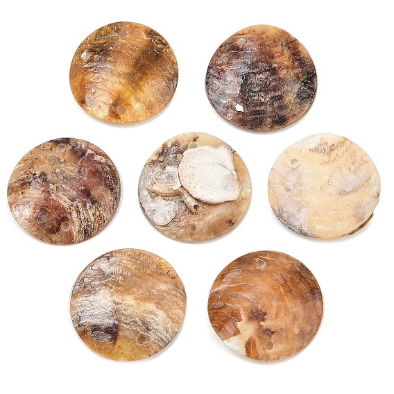 Подвески-соединители из натуральной ракушки Акойя