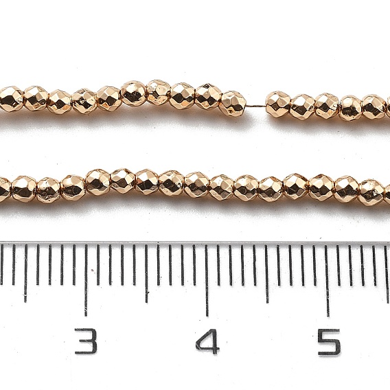 Синтетических немагнитных гематит бисер нитей, круглые, граненые