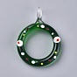 Christmas Handmade Lampwork Big Pendants, Christmas Garland