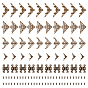 10Pcs Alloy Hinge, Wardrobe Door Accessories, with 60Pcs Screw and 40Pcs 4 Styles Tibetan Style Iron Filigree JoinersJoiners
