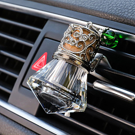 Bouteilles de parfum rechargeables vides en verre clips de ventilation de voiture, jolie garniture intérieure automobile