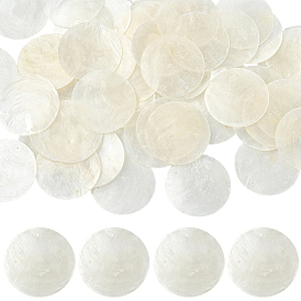 60 шт. плоские круглые подвески из ракушек капиз