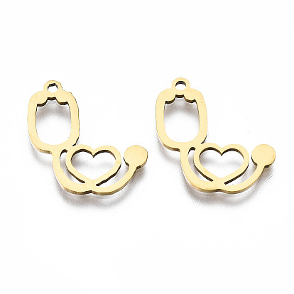 201 подвески из нержавеющей стали, лазерная резка, стетоскоп в форме