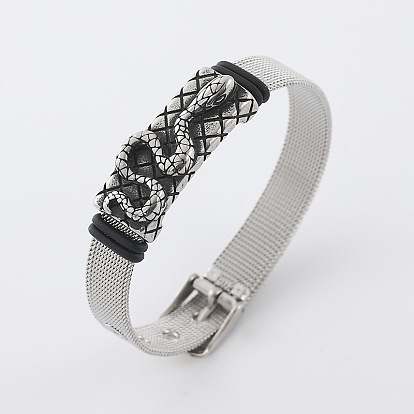 304 из нержавеющей стали часы группы браслеты, украшения со змеями для мужчин