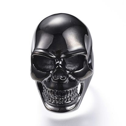 304 палец кольца из нержавеющей стали, череп кольца