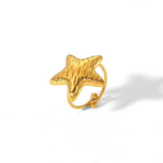 Модное кольцо-манжета в виде звезды, 304 женские украшения из нержавеющей стали