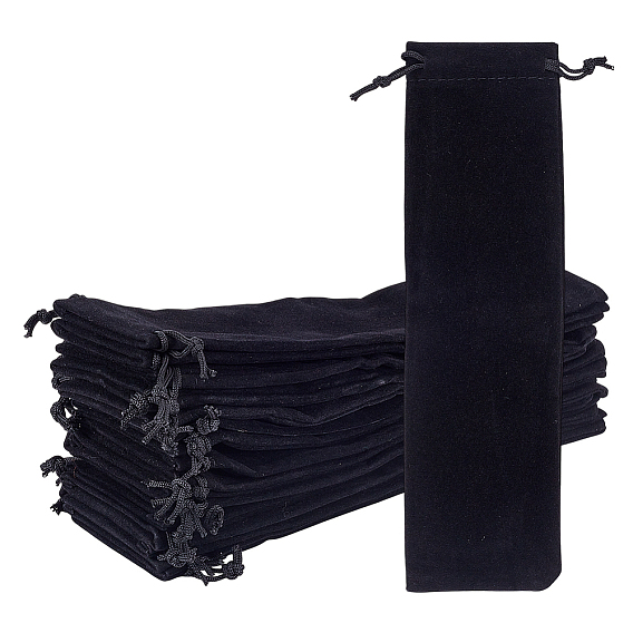 16Pcs Velvet Packing Pouches Drawstring Bags, Rectangle
