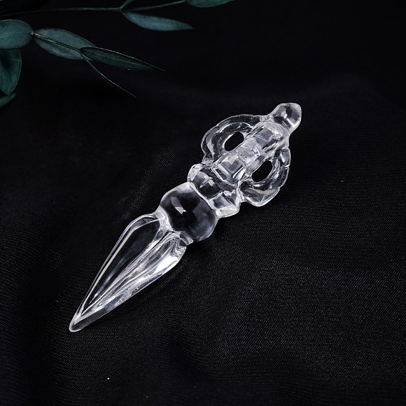 Резные фигурки ваджры из натурального кварцевого кристалла для украшения домашнего рабочего стола