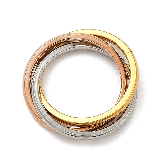 201 Кольца из нержавеющей стали с тремя переплетенными кольцами