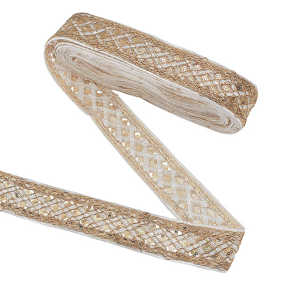 10Yards Paillette Embroidery Ribbon, Lace Trim, Clothes Accessories