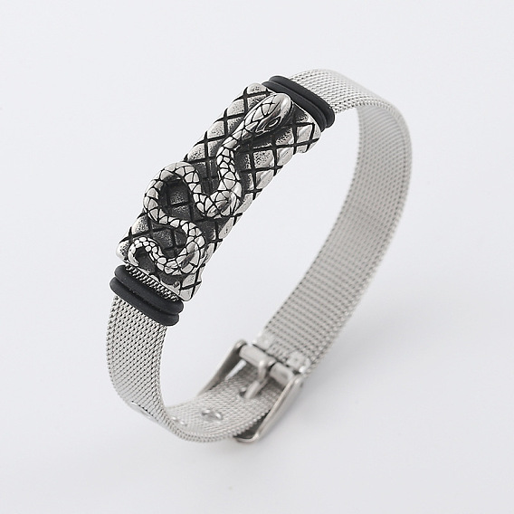 304 из нержавеющей стали часы группы браслеты, украшения со змеями для мужчин