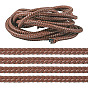 5M 8-Ply Imitation Leather Braided Cord, Round, for DIY Craft