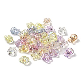 УФ-покрытие прозрачные радужные переливающиеся акриловые бусины, кролик