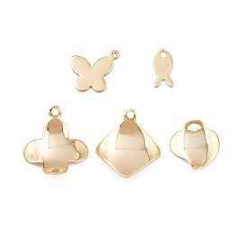 Латунные подвески, долговечный, без никеля , реальный 18 k позолоченный