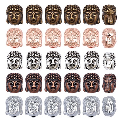 Tibetan Style Alloy Beads, for Buddhist Jewelry Making, Buddha Head