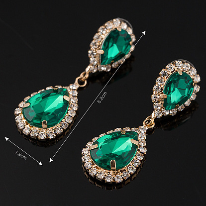 Sparkling Bridal Drop Earrings with Rhinestones for Fashionable Women