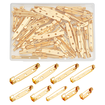 90 шт. 9 стили железные булавки сзади, броши настройки базовых