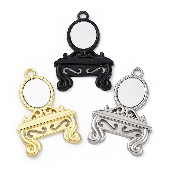 Подвески из стеклянного зеркала, костюмер, со сплавочной фурнитурой