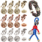 Cordon edc extérieur, bracelet, porte-clés, perles, boutons, casque spartiate en alliage comprenant des perles européennes et des boutons de bouclier
