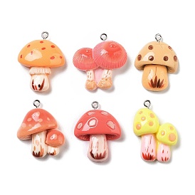  Pendentifs de résine, champignons