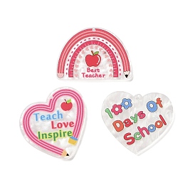 School Theme Opaque Printed Acrylic Pendants