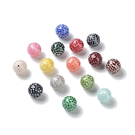 Colorful Craft Shell Half Drilled Beads, Dyed, Round