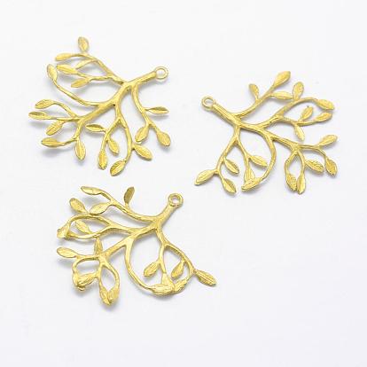 Латунные подвески, без свинца, без кадмии и без никеля, филиал и листьев