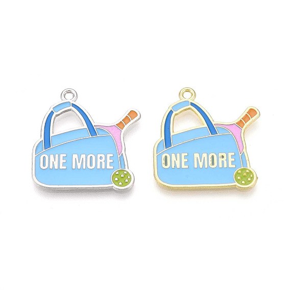 Спортивные подвески из эмалевого сплава, сумка для пиклбола со словом «ещё один»