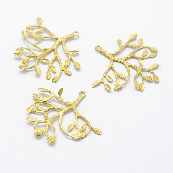Латунные подвески, без свинца, без кадмии и без никеля, филиал и листьев