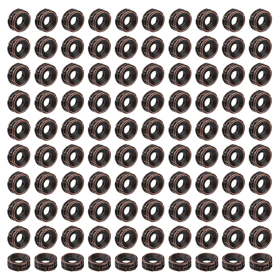 300Проставочные бусины из сплава в тибетском стиле, без кадмия, без никеля и без свинца, плоско-круглые