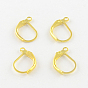 Iron Leverback Earring Findings, 16x11mm, Pin: 0.8mm