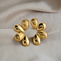 304 aretes de acero inoxidable para mujer, flor