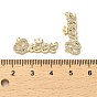 Brass Micro Pave Cubic Zirconia Pendants, Long-Lasting Plated, Queen