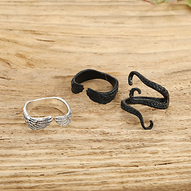 Минималистское кольцо осьминога с перьями ангельских крыльев — креативные винтажные индивидуальные украшения с оберткой