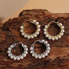Delicate Pearl Earrings - Minimalist, Versatile, 14K Gold Plated Jewelry