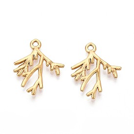 304 подвески из нержавеющей стали, подвеска коралловой ветки, ионное покрытие (ip)