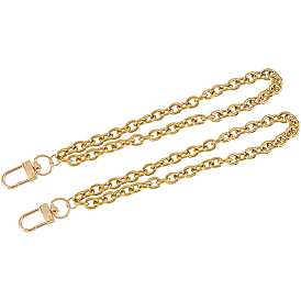 2шт. алюминиевые цепи для подвесных украшений, с поворотными застежками сплава