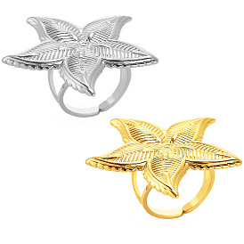 Стильное 304 кольцо-манжета из нержавеющей стали, звездный дизайн для мужчин и женщин