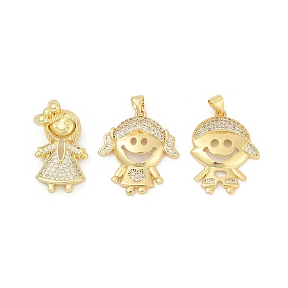 Латунные микро проложить кубического циркония подвески, кукла, без свинца и без кадмия, долговечный, стойки покрытие