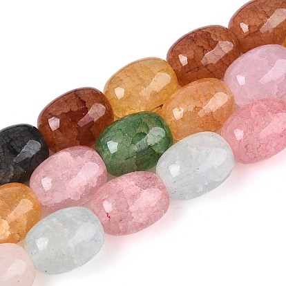 Выпечки нарисованные потрескивание стеклянные бусины пряди, баррель