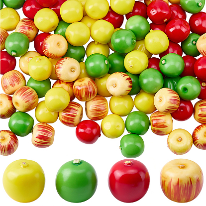 120шт. 4 цвета миниатюрные украшения в виде яблок из пенопласта, аксессуары для домашнего кукольного домика с микро-ландшафтом, притворяясь опорными украшениями