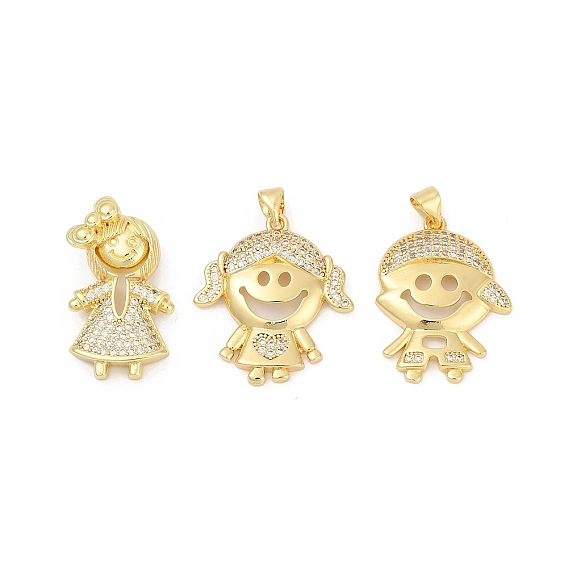 Латунные микро проложить кубического циркония подвески, кукла, без свинца и без кадмия, долговечный, стойки покрытие