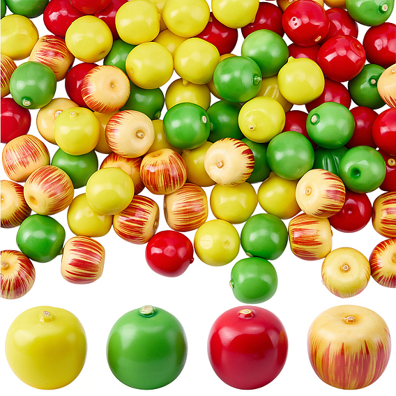 120шт. 4 цвета миниатюрные украшения в виде яблок из пенопласта, аксессуары для домашнего кукольного домика с микро-ландшафтом, притворяясь опорными украшениями