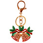 Creative Christmas gift rhinestone bell car key chain pendant key chain ladies bag accessories 1157