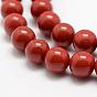 Natural Red Jasper Beads Strands, Grade AA, Round