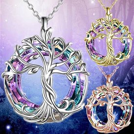 Yunjin Fashion Tree of Life Pendant Personalized Simple Hollow Tree of Life Necklace