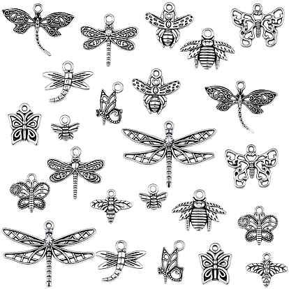 96 шт 12 стили подвески из сплава в тибетском стиле, насекомые